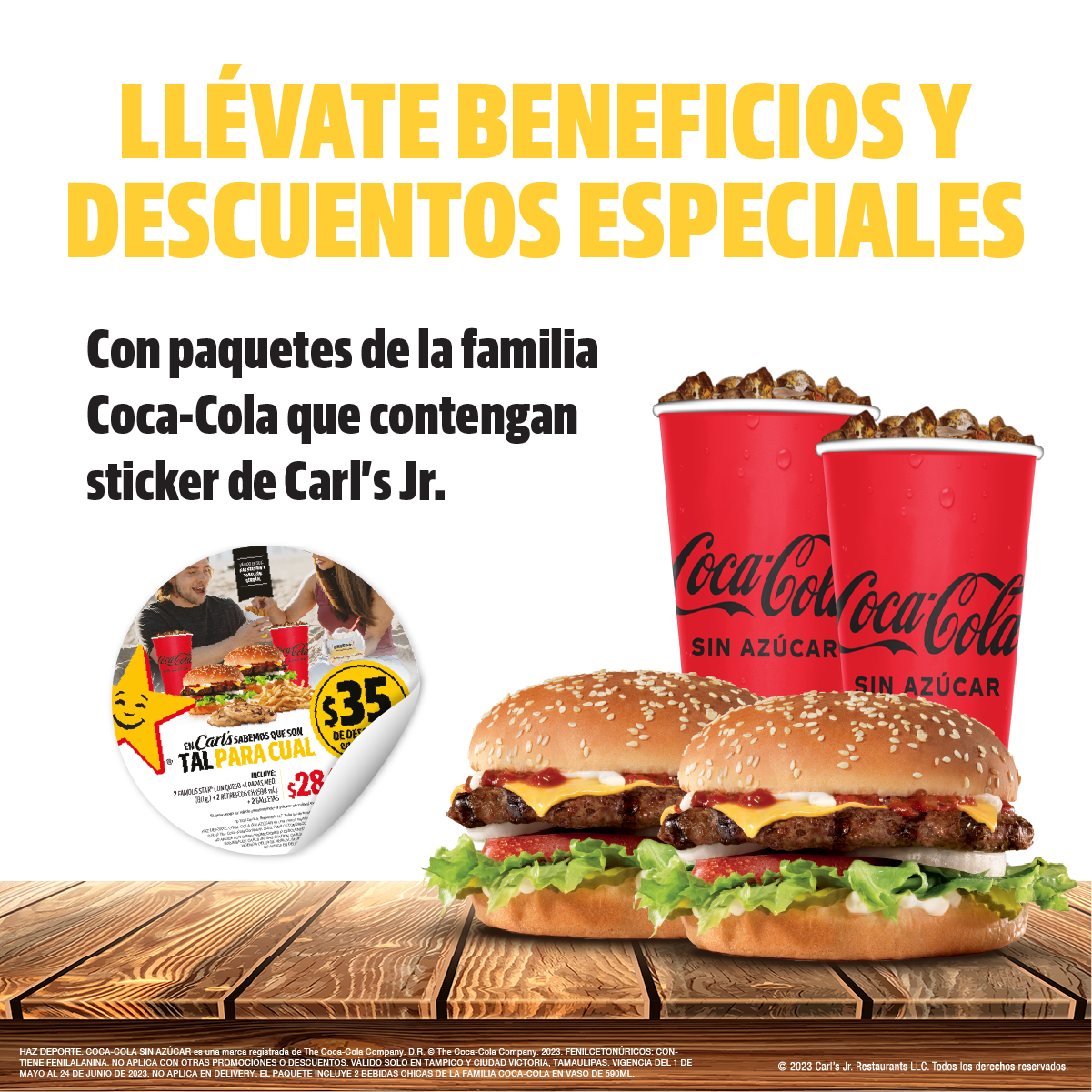 Promo Coca Cola y Carl's Jr
